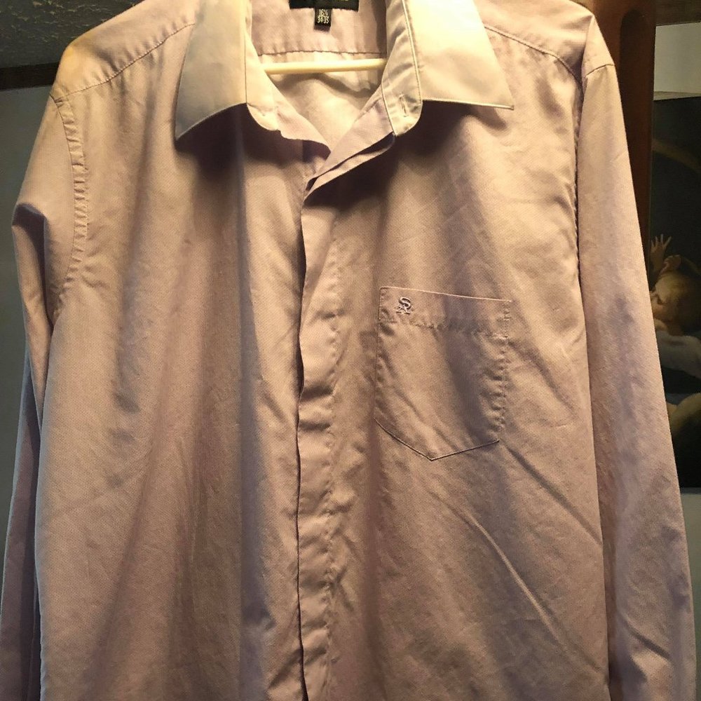 Stacy Adams Men's Button-Up Shirt Long Sleeve Lila